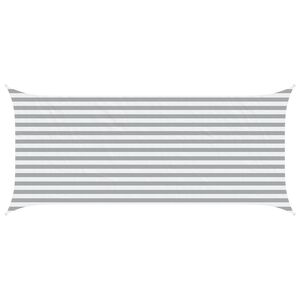 vidaXL Toldo Vela de Sombra Gris claro y blanco. 4,5 x 2 m