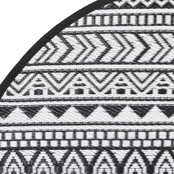 vidaXL Alfombra de exterior ARAKIL negra &Oslash;200 cm PP