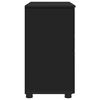 vidaXL Gabinete de Ba&ntilde;o con caj&oacute;n con puerta Negro 76,5 x 35 x 64 cm