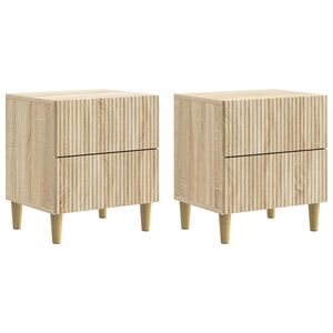 vidaXL Armario de Noche con caj&oacute;n 2 pcs Roble Sonoma 43 x 34,5 x 48 cm