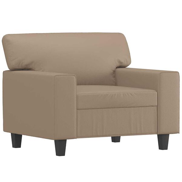 vidaXL Sill&oacute;n cuero sint&eacute;tico color capuchino 60 cm