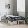 vidaXL Estructura cama sin colch&oacute;n con cabecero metal blanco 120x190cm