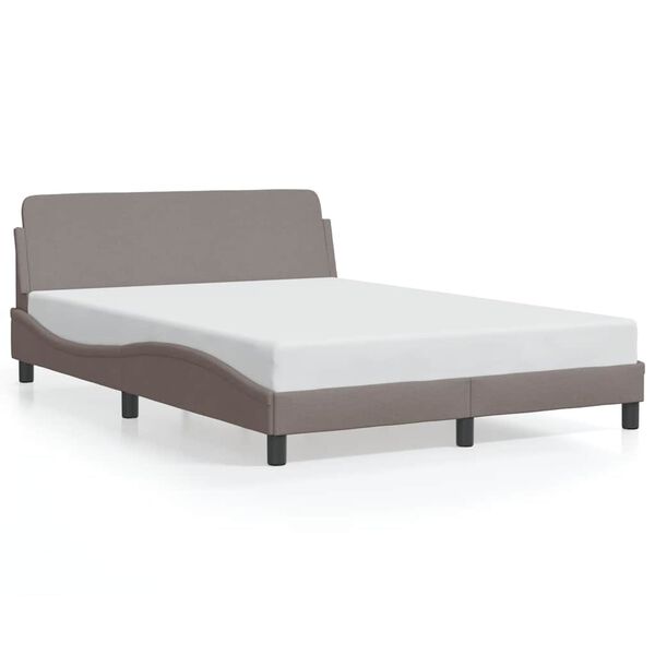 vidaXL Estructura de cama Dover tela gris taupe 140x200 cm