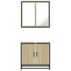 vidaXL Set de muebles de baño 2 pzas madera contrachapada roble Sonoma