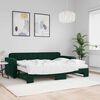 vidaXL Sof&aacute; cama nido con colch&oacute;n terciopelo verde oscuro 80x200 cm