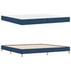 vidaXL Cama tipo Box Spring con colch&oacute;n Azul 200 x 200 cm tela