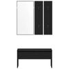 vidaXL Conjunto de muebles de recibidor con cajón 4 pcs Roble Negro