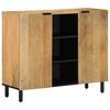 vidaXL Aparador marr&oacute;n 90x33x75 cm madera maciza mango
