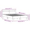 vidaXL Estructura de cama con LED Roble Negro 140 x 200 cm
