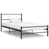 vidaXL Estructura de cama sin colch&oacute;n metal negro 90x200 cm