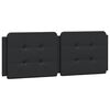 vidaXL Cabecero de cama acolchado Zadar cuero sint&eacute;tico negro 137 cm