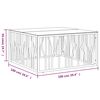 vidaXL Mesa de centro acero inoxidable y vidrio plateado 100x100x50 cm