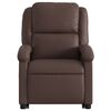 vidaXL Sill&oacute;n reclinable elevable el&eacute;ctrico de cuero sint&eacute;tico marr&oacute;n