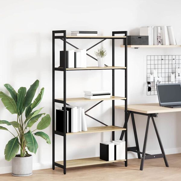 vidaXL Estante de libros Roble Sonoma 80 x 30 x 155 cm