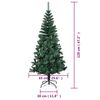 vidaXL &Aacute;rbol de Navidad artificial puntas iridiscentes PVC verde 120cm