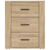 vidaXL Mesita de noche madera contrachapada roble sonoma 50x36x60 cm