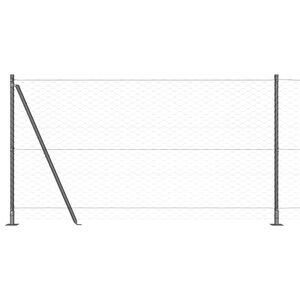 vidaXL Valla hexagonal con base de concreto 10 x 1,2 m Gris Malla
