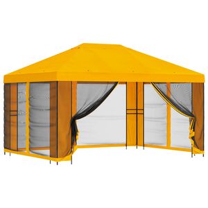 vidaXL Gazebo de jard&iacute;n con paredes laterales 4 x 3 m Amarillo