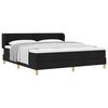 vidaXL Cama tipo Box Spring con colch&oacute;n Negro 180 x 200 cm tela