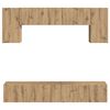 vidaXL Conjunto de mueble de TV Montaje en la pared 4 pcs Madera vieja
