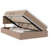 vidaXL Cama con almacenamiento y colch&oacute;n Capuchino 120 x 200 cm