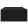 vidaXL Mueble de TV con luces LED Roble Negro 60x35x15,5 cm