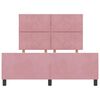 vidaXL Cama tipo Box Spring con cabecera Rosa 160 x 200 cm Terciopelo