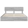vidaXL Cama con almacenamiento con cabecera Gris Sonoma 200 x 200 cm
