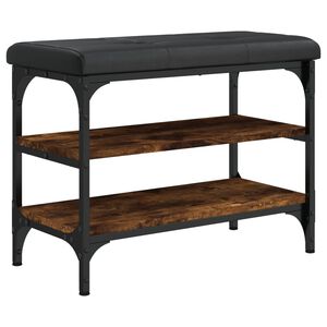 vidaXL Zapatero madera de ingenier&iacute;a roble ahumado 62x32x47 cm