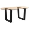 vidaXL Patas para mesa de centro en forma de V (2 unidades), color negro, 60 x (42-43,3) cm, acero