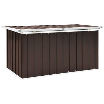 vidaXL Caja de almacenaje para jardín marrón 129x67x65 cm
