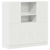 vidaXL Mueble de cocina 3 piezas madera contrachapada blanca