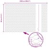 vidaXL Poste de Valla Plateado 25 x 0,8 m (malla de 25 mm) Acero