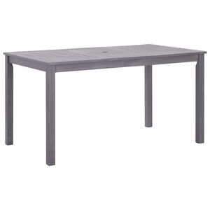 vidaXL Mesa de jard&iacute;n madera maciza de acacia gris lavado 140x80x74 cm