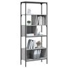 vidaXL Librería 5 estantes madera ingeniería gris Sonoma 76x33x188,5cm