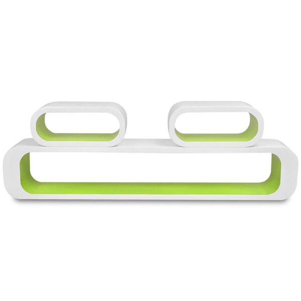 vidaXL Estanter&iacute;as de cubos para pared 6 unidades blanco y verde