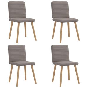 vidaXL Sillas de comedor 4 unidades tela taupe