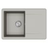 vidaXL Lavabo Gris 670 x 460 mm 80% Cuarzo y 20% Resina