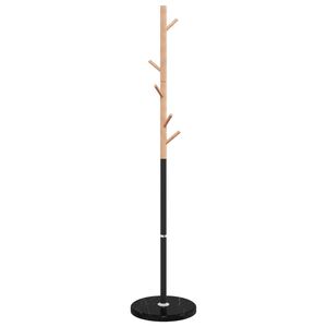 vidaXL Perchero de hierro con recubrimiento en polvo negro 172 cm