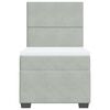 vidaXL Cama box spring con colchón terciopelo gris claro 90x190 cm