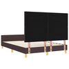 vidaXL Estructura de cama con cabecera Marr&oacute;n oscuro 160 x 200 cm tela