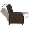 vidaXL Sillón reclinable de tela marrón oscuro