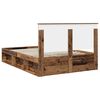 vidaXL Estructura de cama con cabecera Madera vieja 135 x 190 cm
