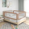 vidaXL Barandilla de seguridad cama de ni&ntilde;o gris taupe tela 150x25 cm