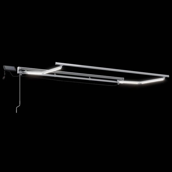 vidaXL Armaz&oacute;n de toldo manual con LEDs Burdeos 3 x 2 m