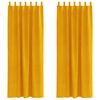 vidaXL Cortinas opacas 2 uds. Amarillo Mostaza 140 x 225 cm Terciopelo