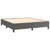 vidaXL Estructura de cama con somier cuero sintético gris 180x200 cm