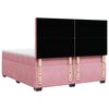 vidaXL Cama box spring con colch&oacute;n terciopelo rosa 200x200 cm