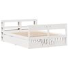 vidaXL Estructura de cama sin colch&oacute;n madera de pino blanco 135x190 cm