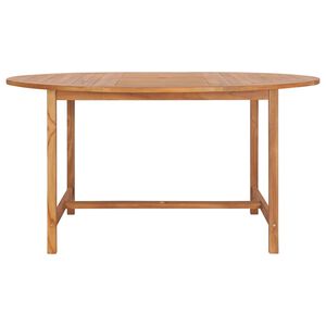 vidaXL Mesa de jard&iacute;n de madera de teca maciza 150x76 cm